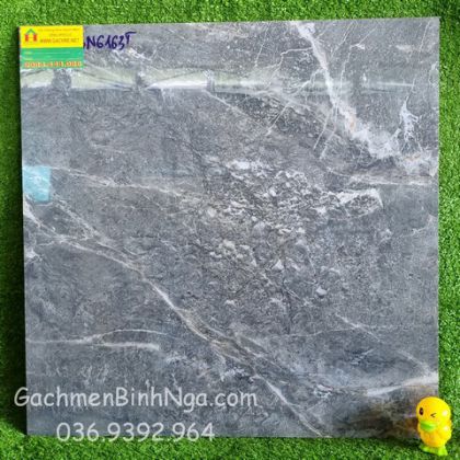 Gạch bóng kiếng 60x60 xám đen vân trắng cao cấp BN6163T 