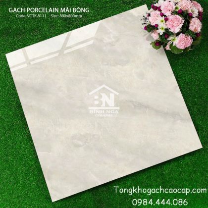 Gạch bóng kính 80x80 vân đá xám 