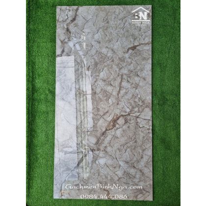 Gạch bóng kính màu xám vân đá 60x120 cao cấp Ấn độ 