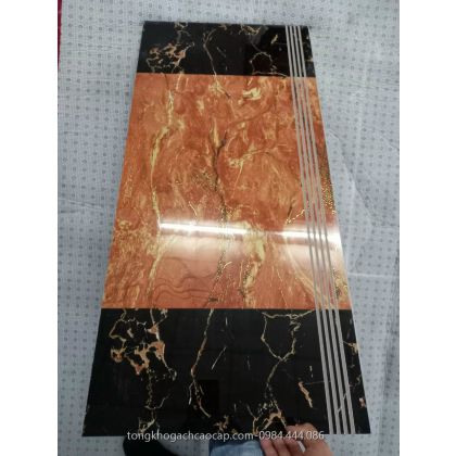 Gạch cầu thang nhũ ánh kim vàng mới nhất SG 