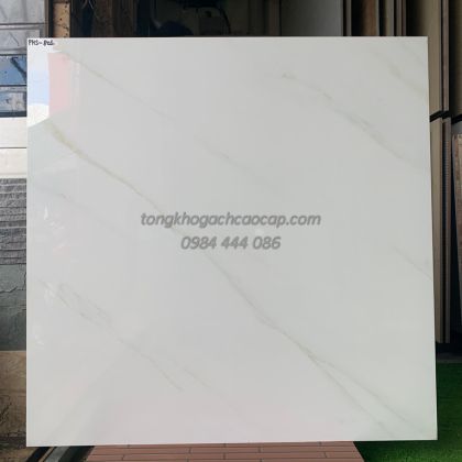 Gạch đá bóng kiếng 80x80 màu trắng ít vân 801HOI 