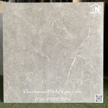 Gạch đá mờ 1000x1000 lót nền chống trượt xám vân trắng 1012 