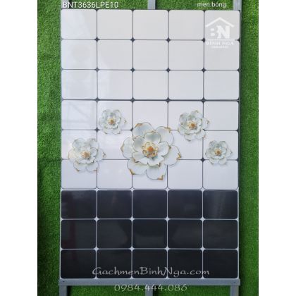 Gạch dán toilet 30x60 ô màu đen trắng BNT3636LPE10 