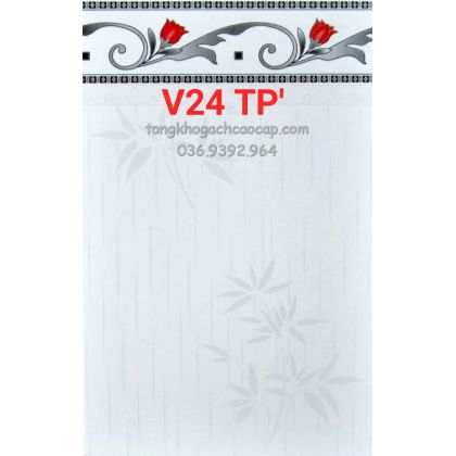 Gạch dán tường 25x40 lá trúc giá rẻ Củ Chi V24TP 