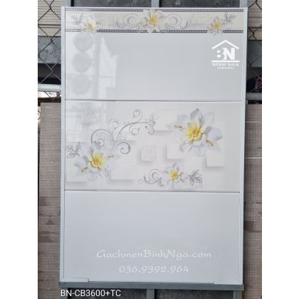 Gạch dán tường 30x60 CB3600 trắng trơn giá rẻ tại Bình Chánh 