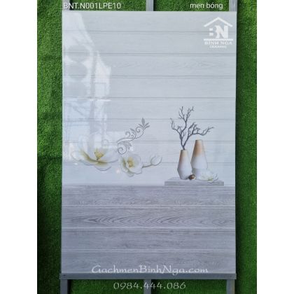 Gạch dán tường 30x60 vân màu gỗ xám sọc BNT.N001LPE10 