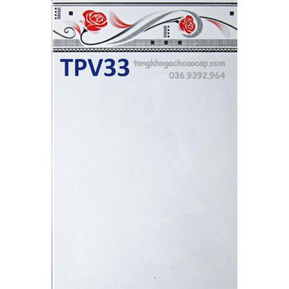 Gạch dán tường hồng đỏ 25x40 giá rẻ TPV33 