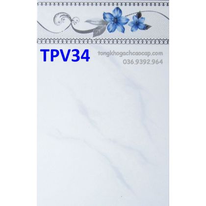 Gạch dán tường trắng vân giá rẻ 25x40 TPV34 