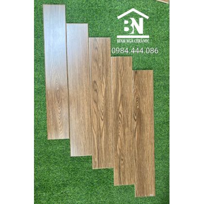 Gạch giả gỗ 15x90 màu nâu nhập khẩu 