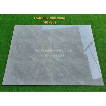Gạch khắc kim 40x80  màu xám TS48007 