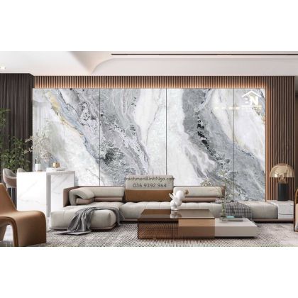 Gạch khổ lớn 1200x2400 cao cấp màu xám 