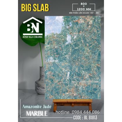 Gạch khổ lớn 800x1200 cao cấp vân đá xanh cẩm thạch 