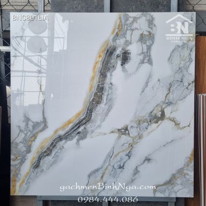 Gạch lát nền 80x80 bóng kính men kim cương  mẫu mới 