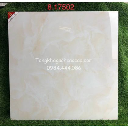 Gạch lát nền cao cấp 80x80 vàng kem bóng kiếng 