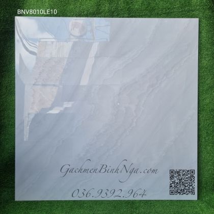 Gạch lát nền Mikado 80x80 bóng kính vân mây xanh nhẹ 