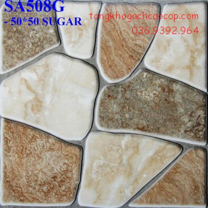 Gạch lát sân 50x50 SA508G Sugar giả đá giá rẻ Củ Chi 