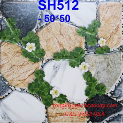 Gạch lát sân Viglacera 50x50 cỏ sỏi giá rẻ hóc môn SH512 
