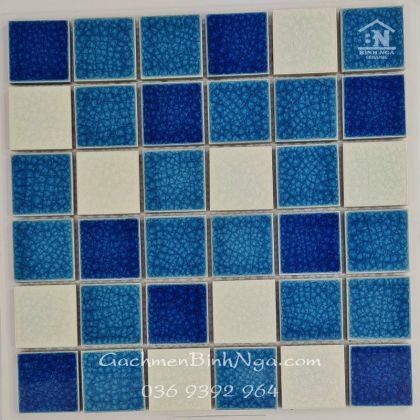 Gạch Mosaic gốm trang trí phòng tắm vân rạn cao cấp 235 