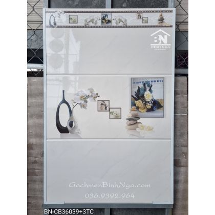 Gạch ốp tường giảm giá 30x60 36039 điểm bông xanh tại Bình Tân 