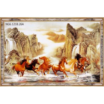 Gạch tranh Bát mã-mã đáo thành công  