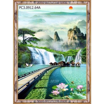 Gạch tranh phong cảnh treo tường đẹp-giá rẻ  