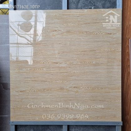 Gạch vân gỗ lát nền đẹp 60x60 bóng kiếng màu vàng BNP17162 