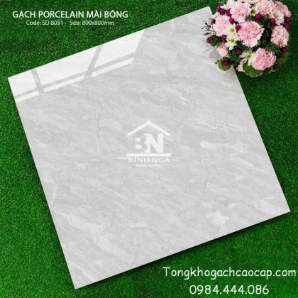 Mẫu gạch lát nền 80x80 màu xám nhạt 