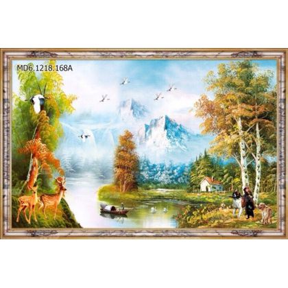 Tranh 3D phong cảnh non nước hữu tình 