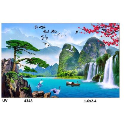Tranh gạch 3D Sơn thủy hữu tình giá rẻ 