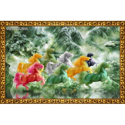 Tranh gạch mã đáo thành công giả đá cẩm thạch 
