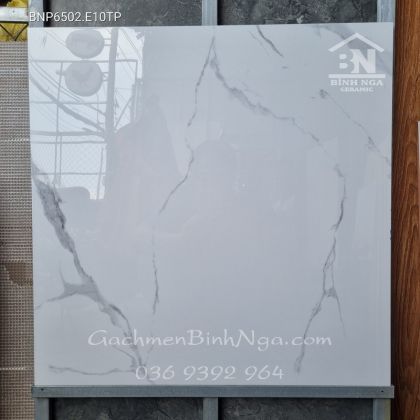 Gạch đá trắng khói 60x60 bóng kiếng Dreamtek BNP6502