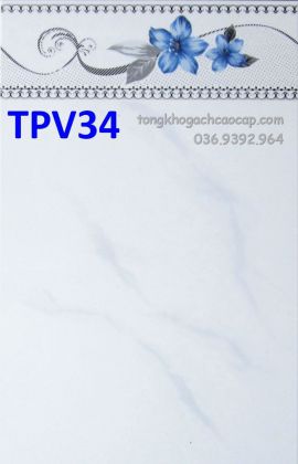 Gạch dán tường trắng vân giá rẻ 25x40 TPV34