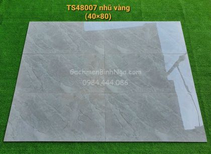 Gạch khắc kim 40x80  màu xám TS48007