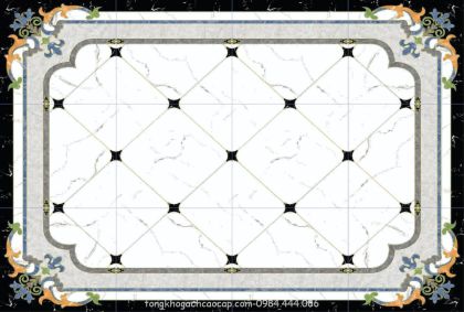 Gạch thảm 3D lát sảnh đẹp Bình Chánh 18x24