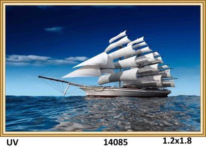 Gạch tranh thuyền buồm cánh trắng-thuận buồm xuôi gió 1.2mx1.8m