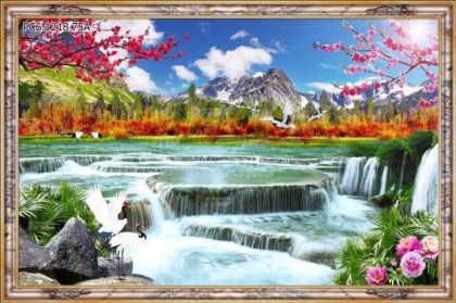 30 mẫu Tranh phong cảnh thác nước 3D đẹp 