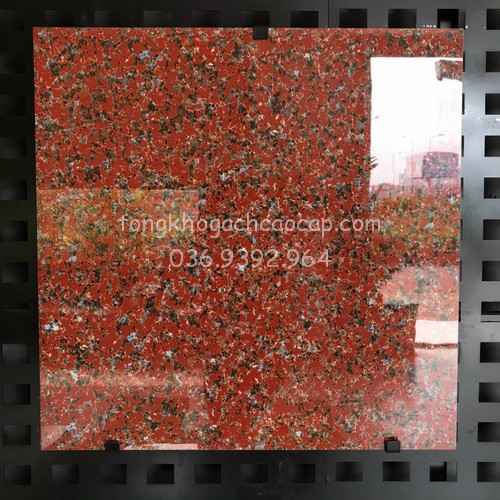 Gạch bóng kiếng vân đá hoa cương đỏ 60x60