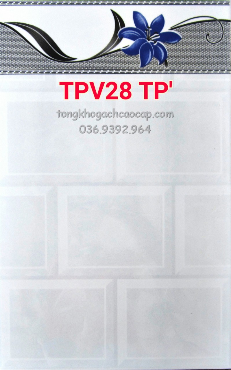 Gạch dán tường 2540 bông xanh TPV28