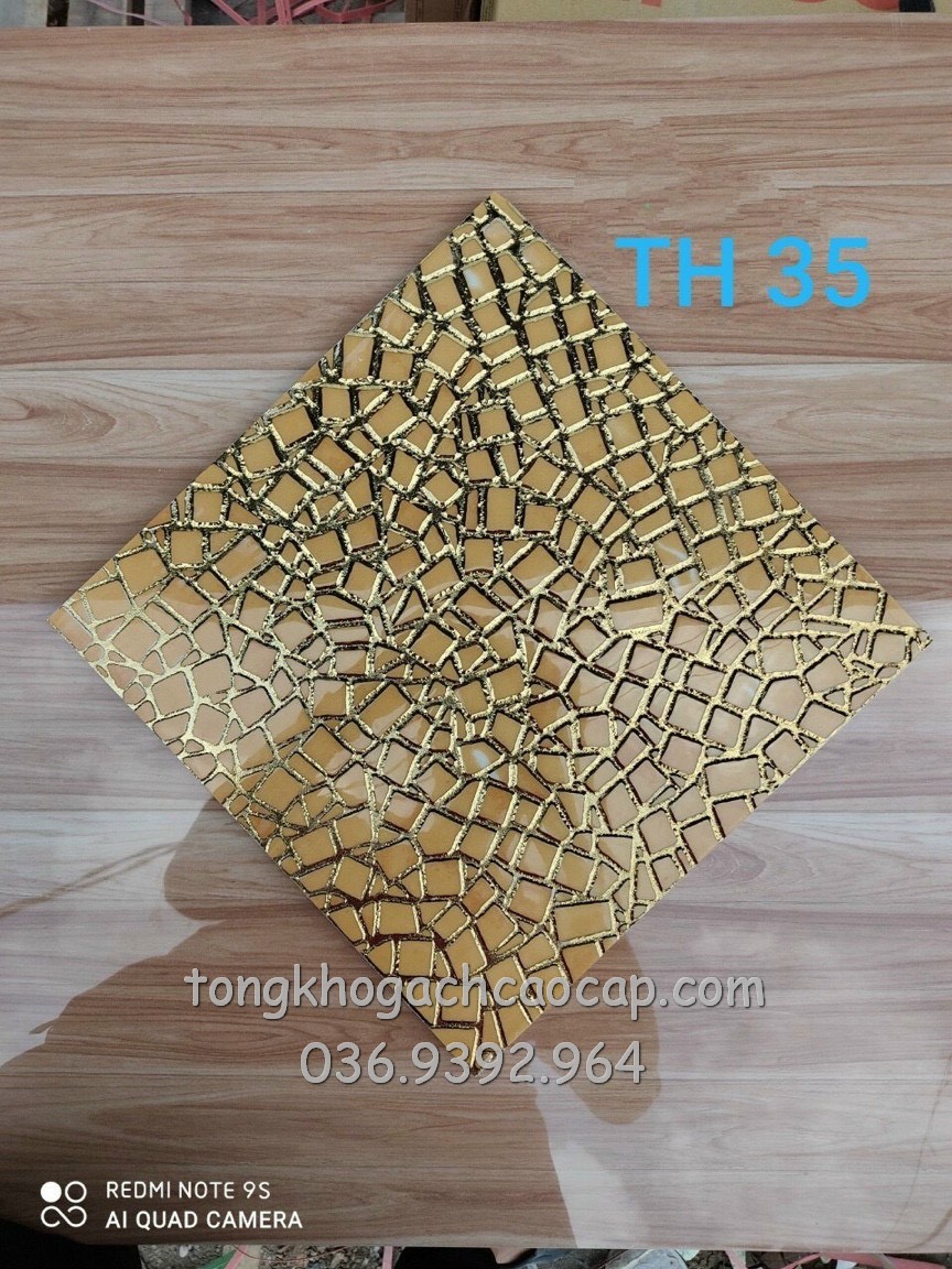 Gạch nhũ vàng 30x30 vân đá rạn TH35TTT