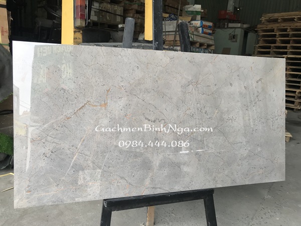 Gạch lát nền bóng kính 60x120 xám vân đá marble