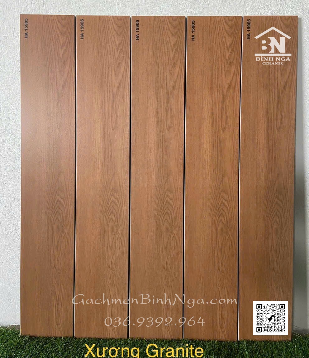 Gạch giả gỗ 15x90 đế gạch đồng chất bề mặt mờ matt 15905